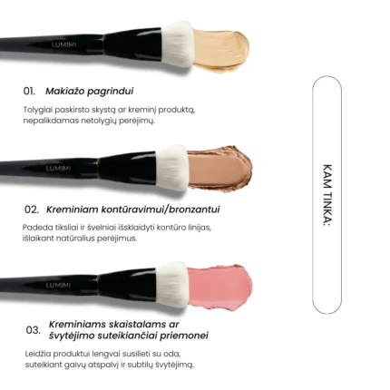 Premium makiažo teptukas Lumimi.lt 3