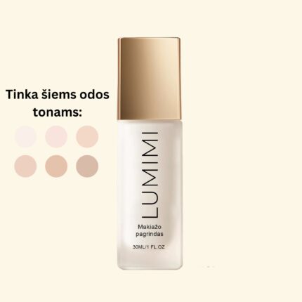 Prie odos prisitaikantis makiažo pagrindas + Universalus maskuoklis + Lūpų blizgis Lumimi.lt 3