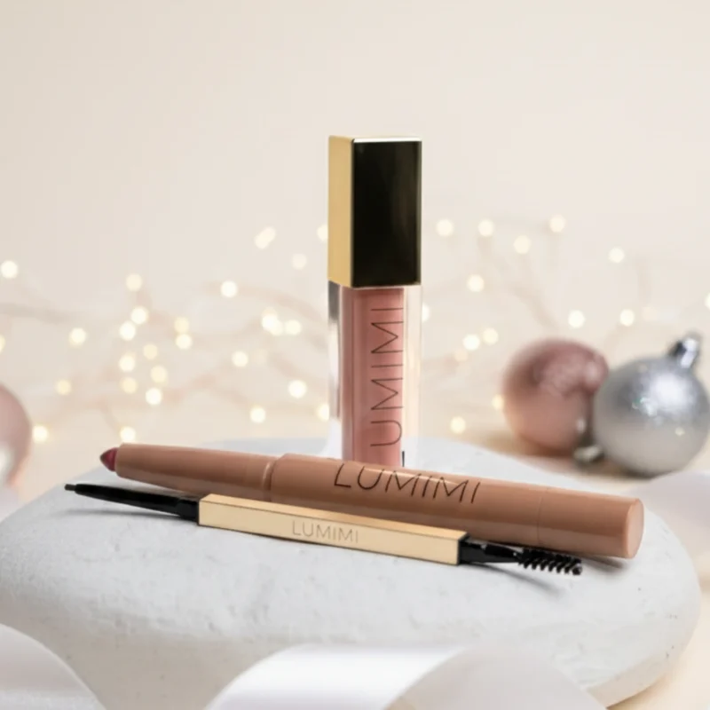 Lūpų pieštukas + Lūpų blizgis + Antakių pieštukas Lumimi.lt