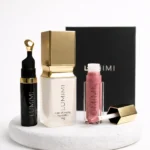 Prie odos prisitaikantis makiažo pagrindas + Universalus maskuoklis + Lūpų blizgis Lumimi.lt 21